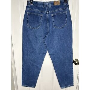 Vintage 90s LL Bean Jeans 14P Blue High Waist Mom Relaxed Elastic Waist
